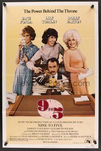 1w011 9 TO 5 1sh '80 Dolly Parton, Jane Fonda & Lily Tomlin w/tied up Dabney Coleman!