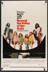1w090 BEYOND THE VALLEY OF THE DOLLS 1sh '70 Russ Meyer's girls who are old at twenty!