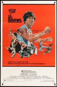1w092 BIG BRAWL 1sh '80 early Jackie Chan, violent art, a martial arts fight to the finish!