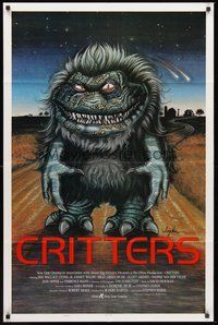 1w207 CRITTERS style C int'l 1sh '86 Dee Wallace Stone, Emmet Walsh, Soyka art of alien monster!