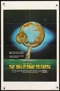 1w221 DAY IT CAME TO EARTH style B 1sh '77 Harry Thomason directed, cool sci-fi monster art!