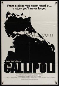 1w342 GALLIPOLI English 1sh '81 Peter Weir directed classic, Mark Lee, Mel Gibson!