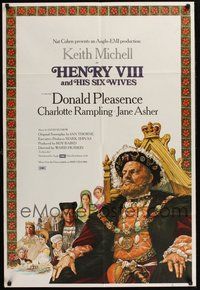 1w401 HENRY VIII & HIS SIX WIVES English 1sh '73 Kieth Mitchell as Henry VIII, Charlotte Rampling!