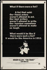 1w336 FRONT 1sh '76 Woody Allen, Martin Ritt, 1950s Communist Scare blacklist!