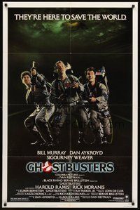 1w349 GHOSTBUSTERS 1sh '84 Bill Murray, Aykroyd & Harold Ramis are here to save the world!