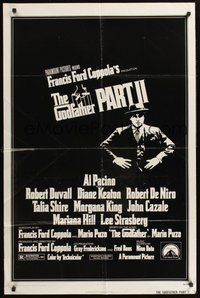 1w361 GODFATHER PART II 1sh '74 Al Pacino in Francis Ford Coppola classic crime sequel!