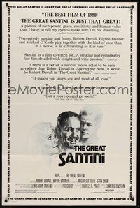 1w374 GREAT SANTINI reviews 1sh '79 Robert Duvall, Blythe Danner, Michael O'Keefe!