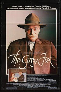 1w377 GREY FOX 1sh '81 Richard Farnsworth as gentleman bandit, western!