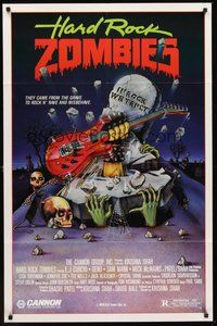 1w383 HARD ROCK ZOMBIES 1sh '85 wild art, they came from the grave to rock n' rave & misbehave!