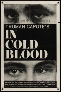 1w447 IN COLD BLOOD 1sh '67 Richard Brooks directed, Robert Blake, from Truman Capote novel!