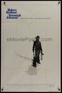 1w468 JEREMIAH JOHNSON style C 1sh '72 cool image of Robert Redford, directed by Sydney Pollack!