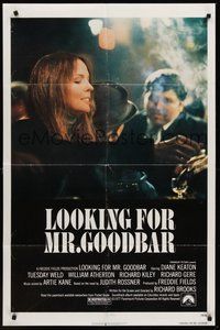 1w529 LOOKING FOR MR. GOODBAR 1sh '77 close up of Diane Keaton, directed by Richard Brooks!