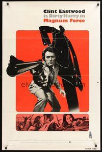 1w573 MAGNUM FORCE int'l 1sh '73 Clint Eastwood is Dirty Harry pointing his huge gun!