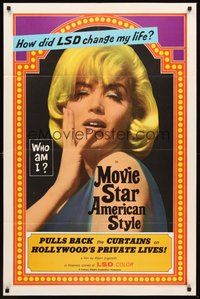 1w632 MOVIE STAR AMERICAN STYLE OR; LSD I HATE YOU 1sh '66 Monroe, how did LSD change my life?