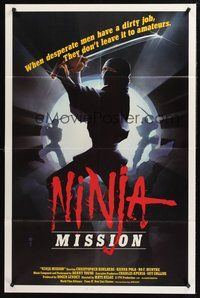 1w658 NINJA MISSION int'l 1sh '84 Mats Helge, ninja art, desperate men with a dirty job!