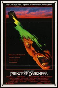 1w710 PRINCE OF DARKNESS 1sh '87 John Carpenter, it is evil and it is real, cool horror image!