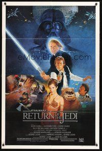 1w737 RETURN OF THE JEDI style B 1sh '83 George Lucas classic, Mark Hamill, Harrison Ford