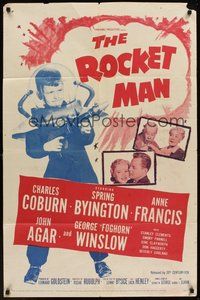 1w742 ROCKET MAN 1sh '54 great image of Foghorn Winslow in space suit, written by Lenny Bruce!