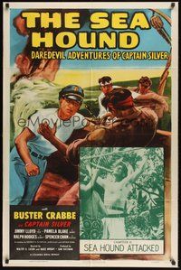 1w766 SEA HOUND Chap11 1sh R55 Buster Crabbe, serial, Sea Hound Attacked!