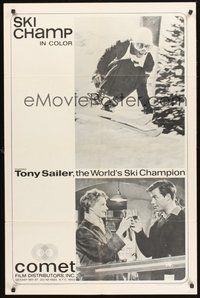 1w798 SKI CHAMP 1sh '66 Toni Sailer, world's ski champion, please help identify!