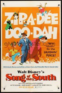 1w810 SONG OF THE SOUTH 1sh R73 Walt Disney, Uncle Remus, Br'er Rabbit & Br'er Bear!