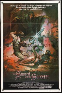 1w845 SWORD & THE SORCERER style B 1sh '82 magic, dungeons, dragons, cool fantasy art!