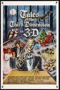 1w851 TALES OF THE THIRD DIMENSION 1sh '84 wacky 3-D rip-off of Tales from the Crypt!