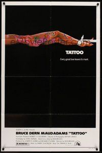 1w853 TATTOO 1sh '81 Bruce Dern, every great love leaves its mark, sexy body art & bondage image!