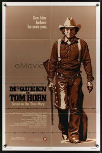 1w891 TOM HORN 1sh '80 they couldn't bring enough men to bring Steve McQueen down!