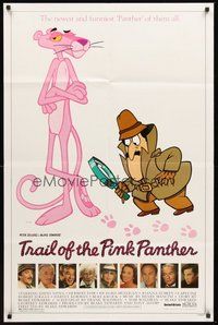1w899 TRAIL OF THE PINK PANTHER 1sh '82 Peter Sellers, Blake Edwards, Joanna Lumley, cartoon art!