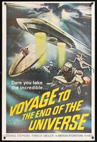 1w931 VOYAGE TO THE END OF THE UNIVERSE 1sh '64 AIP, Ikarie XB 1, cool outer space sci-fi art!