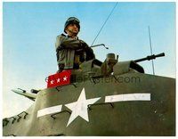 1x816 PATTON color 11x14 still '70 great image of General George C. Scott riding in tank!