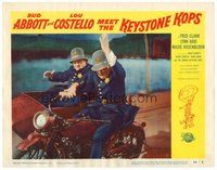 1x333 ABBOTT & COSTELLO MEET THE KEYSTONE KOPS LC #6 '55 Bud & Lou on motorcycle with sidecar!