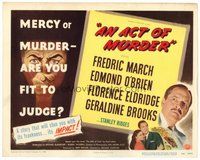 1x050 ACT OF MURDER TC '48 Fredric March, a story that will stun you with its frankness!