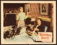 1x385 BLONDIE'S HERO LC #8 '50 Penny Singleton, Arthur Lake eating breakfast in bed with 4 dogs!