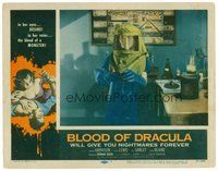 1x388 BLOOD OF DRACULA LC #1 '57 cool border art of female vampire Sandra Harrison attacking!