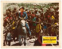 1x400 BROKEN ARROW LC #4 '50 James Stewart rides off as Indians point guns & arrows at him!