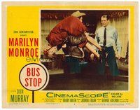 1x407 BUS STOP LC #6 '56 c/u of Don Murray carrying sexy Marilyn Monroe over his shoulder!