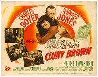 1x108 CLUNY BROWN TC '46 Charles Boyer, Jennifer Jones, Lawford, directed by Ernst Lubitsch!