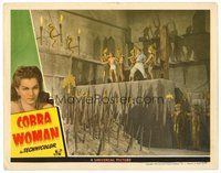 1x434 COBRA WOMAN LC '44 Jon Hall & Sabu about to be thrown into pit of sharp spears!
