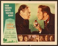 1x437 COMEDY OF TERRORS LC #7 '64 c/u of Vincent Price showing bottle of poison to Peter Lorre!
