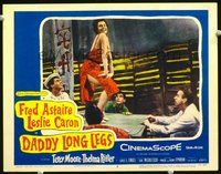 1x450 DADDY LONG LEGS LC #6 '55 four men watching sexy Leslie Caron dance on their table!