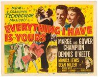 1x133 EVERYTHING I HAVE IS YOURS TC '52 full-length art of Marge & Gower Champion dancing!