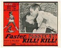 1x505 FASTER, PUSSYCAT! KILL! KILL! LC '65 Russ Meyer, Tura Satana in major lip lock in hay loft!