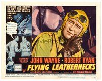 1x512 FLYING LEATHERNECKS LC #4 '51 best close up of John Wayne in aviator gear in cockpit!