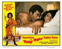 1x519 FRIDAY FOSTER LC #4 '76 close up of sexiest Pam Grier in bed with Thalmus Rasulala!