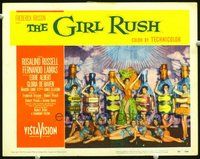1x551 GIRL RUSH LC #1 '55 sexy showgirl Rosalind Russell dancing w/liquor bottles in Las Vegas!