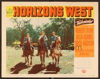 1x591 HORIZONS WEST LC #7 '52 Robert Ryan, Rock Hudson & James Arness in uniform on horses!