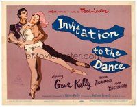 1x165 INVITATION TO THE DANCE TC '57 great artwork of Gene Kelly dancing with Tamara Toumanova!