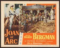 1x638 JOAN OF ARC LC #5 '48 townspeople watch Ingrid Bergman about to be burned!